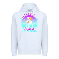 White beagle t  shirt i hear you i'm just not listening beagle lover t  shir Premium Hoodie - linhVisuals