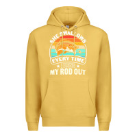 Antique Gold she swallows every time i bring my rod t  shirt she swallows every tim Premium Hoodie - linhVisuals