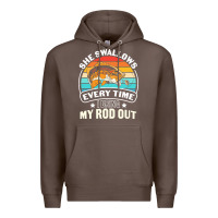 Coffee she swallows every time i bring my rod t  shirt she swallows every tim Premium Hoodie - linhVisuals