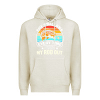 Oatmeal Heather she swallows every time i bring my rod t  shirt she swallows every tim Premium Hoodie - linhVisuals