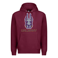 Burgundy Ualbany Great Danes Premium Hoodie - linhVisuals