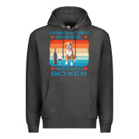 Charcoal Heather boxer t  shirt a woman cannot survive on wine alone she also needs box Premium Hoodie - linhVisuals