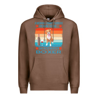 Chestnut boxer t  shirt a woman cannot survive on wine alone she also needs box Premium Hoodie - linhVisuals