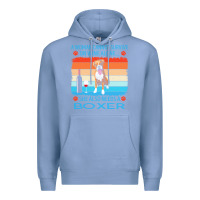 Colony Blue boxer t  shirt a woman cannot survive on wine alone she also needs box Premium Hoodie - linhVisuals