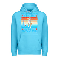 Ocean Blue boxer t  shirt a woman cannot survive on wine alone she also needs box Premium Hoodie - linhVisuals