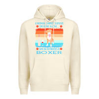 Sandshell boxer t  shirt a woman cannot survive on wine alone she also needs box Premium Hoodie - linhVisuals