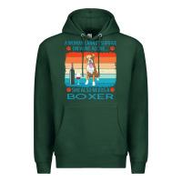 Sports Green boxer t  shirt a woman cannot survive on wine alone she also needs box Premium Hoodie - linhVisuals