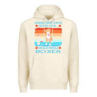 Tofu boxer t  shirt a woman cannot survive on wine alone she also needs box Premium Hoodie - linhVisuals