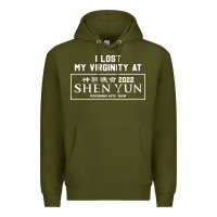 Army Green i lost my virginity at shen yun 2022   t shirt Premium Hoodie - linhVisuals