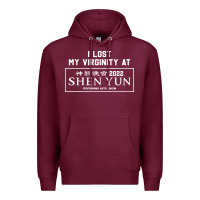 Burgundy i lost my virginity at shen yun 2022   t shirt Premium Hoodie - linhVisuals