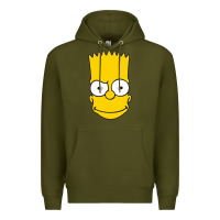 Army Green kartun bart simpson mask Premium Hoodie - linhVisuals