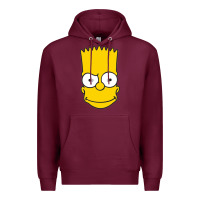 Burgundy kartun bart simpson mask Premium Hoodie - linhVisuals