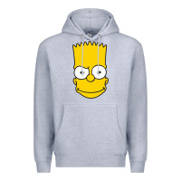 Heather Grey kartun bart simpson mask Premium Hoodie - linhVisuals