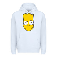 White kartun bart simpson mask Premium Hoodie - linhVisuals