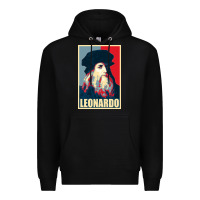 Black leonardo Premium Hoodie - linhVisuals