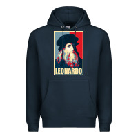 Navy leonardo Premium Hoodie - linhVisuals