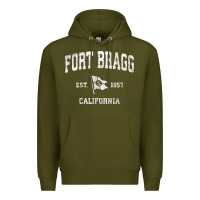 Army Green fort bragg california ca vintage boat anchor flag design tee Premium Hoodie - linhVisuals