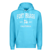 Ocean Blue fort bragg california ca vintage boat anchor flag design tee Premium Hoodie - linhVisuals