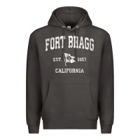 Smoke fort bragg california ca vintage boat anchor flag design tee Premium Hoodie - linhVisuals
