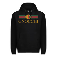 Black Gnocchi Classic Fashion Parody Pasta Noodles Italian Premium Hoodie - linhVisuals