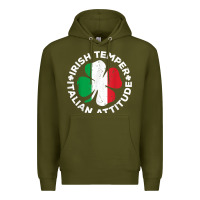 Army Green irish temper italian attitude t shirt st patrick's day t shirt Premium Hoodie - linhVisuals