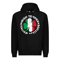 Black irish temper italian attitude t shirt st patrick's day t shirt Premium Hoodie - linhVisuals