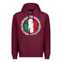 Burgundy irish temper italian attitude t shirt st patrick's day t shirt Premium Hoodie - linhVisuals