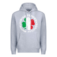 Heather Grey irish temper italian attitude t shirt st patrick's day t shirt Premium Hoodie - linhVisuals