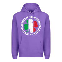 Purple irish temper italian attitude t shirt st patrick's day t shirt Premium Hoodie - linhVisuals