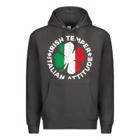 Smoke irish temper italian attitude t shirt st patrick's day t shirt Premium Hoodie - linhVisuals