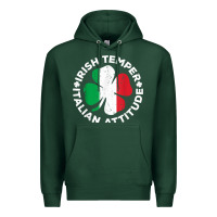 Sports Green irish temper italian attitude t shirt st patrick's day t shirt Premium Hoodie - linhVisuals