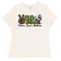 Bone Leopard Peace Love Baboon Ladies Tee - LillyAllenDesigns