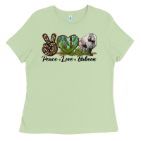 Matcha Leopard Peace Love Baboon Ladies Tee - LillyAllenDesigns