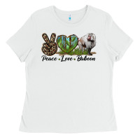 White Leopard Peace Love Baboon Ladies Tee - LillyAllenDesigns