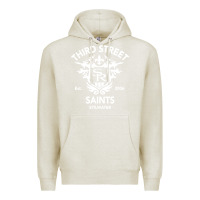Oatmeal Heather saints row 3 tribute emblem Premium Hoodie - linhVisuals