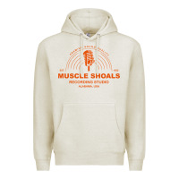 Oatmeal Heather recording studio Premium Hoodie - linhVisuals