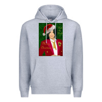 Heather Grey merry christmas heal the world michael jackson Premium Hoodie - linhVisuals