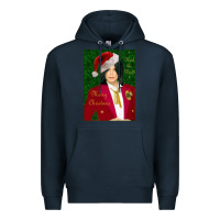 Navy merry christmas heal the world michael jackson Premium Hoodie - linhVisuals