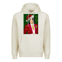 Oatmeal Heather merry christmas heal the world michael jackson Premium Hoodie - linhVisuals