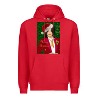 Red merry christmas heal the world michael jackson Premium Hoodie - linhVisuals