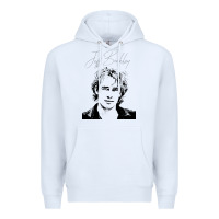 White jeff buckley 90s style fan art Premium Hoodie - linhVisuals