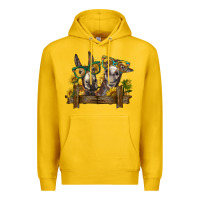 Lemon 2 donkeys with sunflowers Premium Hoodie - BarkalooDesign