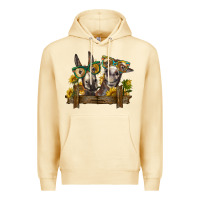 Pina Colada 2 donkeys with sunflowers Premium Hoodie - BarkalooDesign