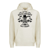 Oatmeal Heather im your huckleberry Premium Hoodie - linhVisuals
