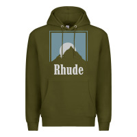 Army Green Rhude Adventure Premium Hoodie - linhVisuals