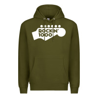 Army Green rockin 1000 musician Premium Hoodie - linhVisuals