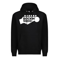 Black rockin 1000 musician Premium Hoodie - linhVisuals