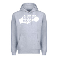 Heather Grey rockin 1000 musician Premium Hoodie - linhVisuals