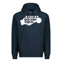 Navy rockin 1000 musician Premium Hoodie - linhVisuals