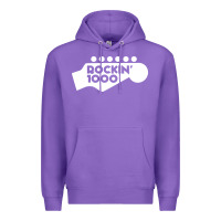 Purple rockin 1000 musician Premium Hoodie - linhVisuals